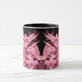 Roze boeket tropisch mok (Midden)
