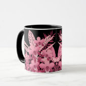 Roze boeket tropisch mok (Voorkant links)