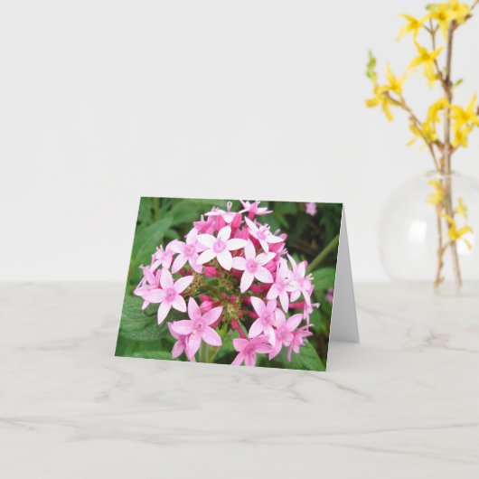 Roze boeket v2 kaart (Gele Bloem)