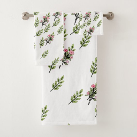 Roze Boeketten   Bad Handdoek (Insitu)