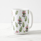 Roze Boeketten Koffiemok (Voorkant rechts)