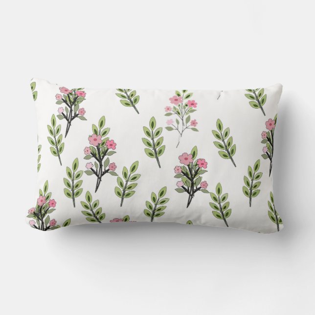 Roze Boeketten  Kussen (Voorkant)
