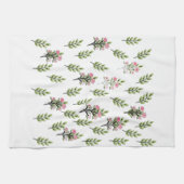 Roze boeketten wit theedoek (Horizontaal)