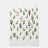 Roze boeketten wit theedoek (Verticaal)