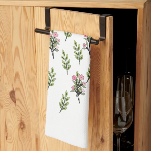 Roze boeketten wit theedoek (Derde Gevouwen)