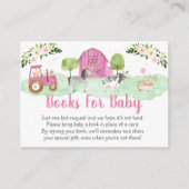Roze Boerderij Baby shower Book Request Informatiekaartje (Voorkant)