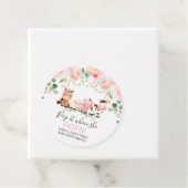 Roze Boerderij Baby shower Pop Bedankjes Labels (In situ)