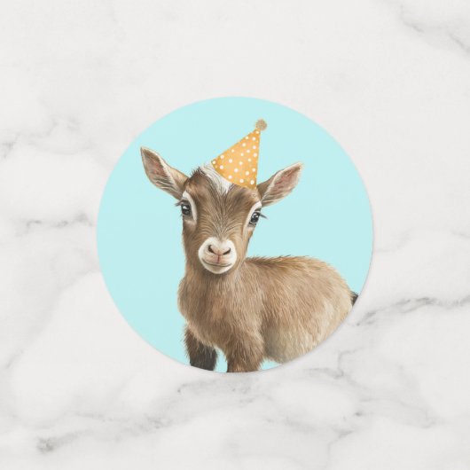 Roze Boerderij Barnyard Animals Confetti Verjaarda (Kleine voorkant)