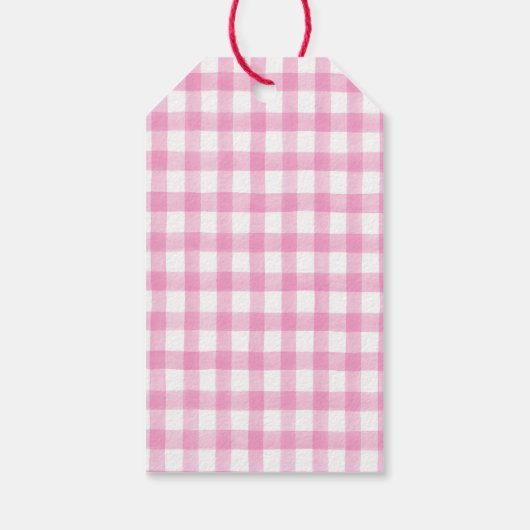 Roze Boerderij Barnyard Verjaardag Cadeaulabel (Achterkant)