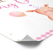 Roze Boerderij - Birthday Food Sign Poster (Hoek)