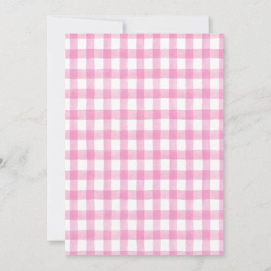 Roze Boerderij Birthday Party Kaart (Achterkant)