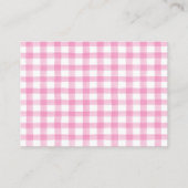 Roze Boerderij Bloemen Baby shower Boek Verzoek Informatiekaartje (Achterkant)