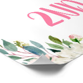 Roze Boerderij- en trekkerWelkomstbord Poster (Hoek)