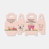 Roze Boerderij Floral Barnyard Birthday Party Favo Bedankdoosjes (Uitgevouwen)