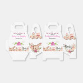 Roze Boerderij Huis Dieren Barnyard 1e Verjaardag Bedankdoosjes (Uitgevouwen)