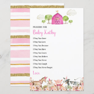 Roze Boerderij Huis Dieren Barnyard Prayers voor B
