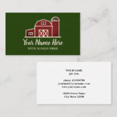 Roze boerderij huiskaartensjabloon visitekaartje (Voorkant / Achterkant)