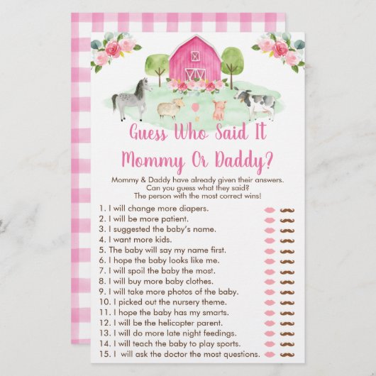 Roze Boerderij raad die zei dat het een schokkend  (Voorkant / Achterkant)