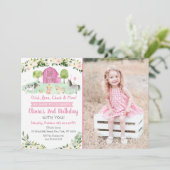 Roze Boerderij Verjaardag Kaart (Staand voorkant)