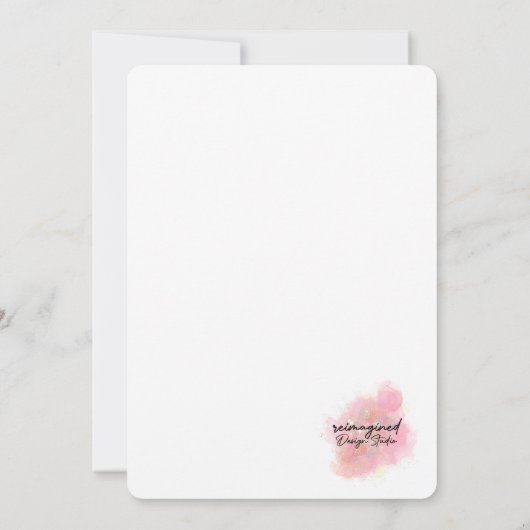 Roze Boerderij Verjaardagsuitnodiging Kaart (Achterkant)