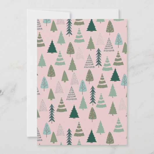 Roze Boerderij Vrachtwagen Kerst Vakantie Open Hui Kaart (Achterkant)