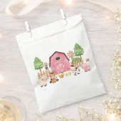 Roze boerderijdieren Baby shower Bedankzakje (Geknipt)
