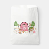 Roze boerderijdieren Baby shower Bedankzakje (Voorkant)