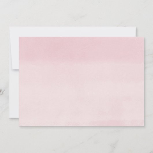 Roze boerderijdieren baby shower kaart (Achterkant)