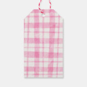 Roze Boerderijdieren meisjes verjaardagsfeestje Cadeaulabel (Achterkant)