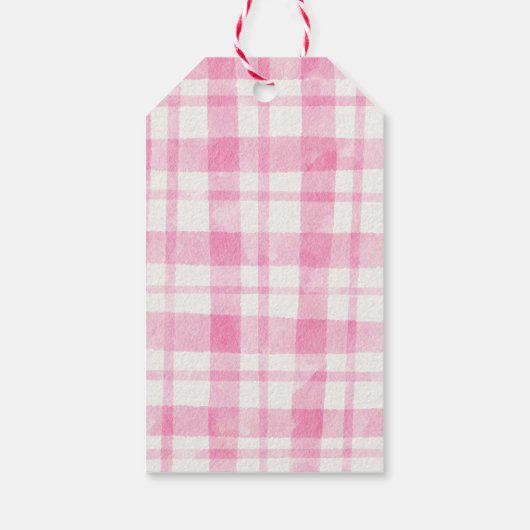 Roze Boerderijdieren meisjes verjaardagsfeestje Cadeaulabel (Achterkant)