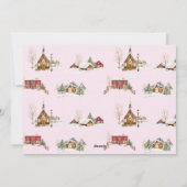  Roze Boerderijen Vrachtwagen Kerstboom Feestdagenkaart (Achterkant)