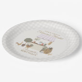 Roze Boeren Markt Boerderij Fresh Verjaardagsfeest Papieren Bordje (Gekanteld)