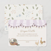 Roze Boeren Markt Boerderij Luier Raffle Insert Informatiekaartje (Voorkant / Achterkant)