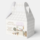 Roze Boeren Markt Boerderij Verse Baby shower Bedankdoosjes (Achterkant)