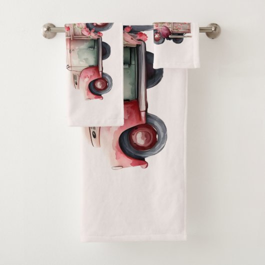 Roze  Boerenwagen Bad Handdoek (Insitu)