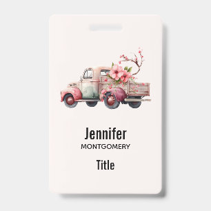 Roze Boerenwagen Badge