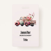 Roze Boerenwagen Badge (Voorkant)