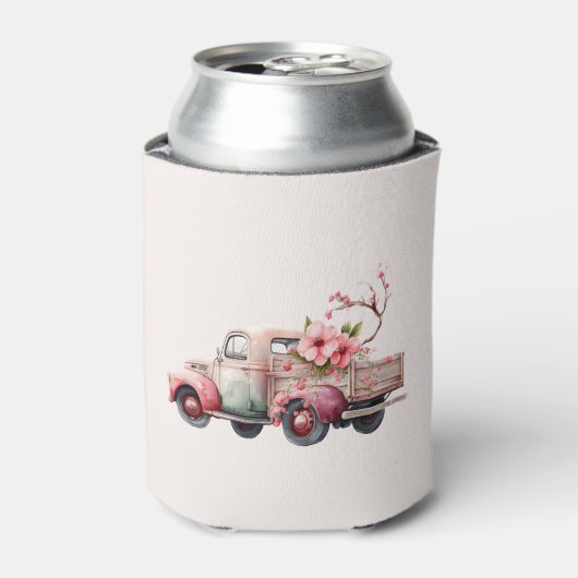 Roze  Boerenwagen Blikjeskoeler (Blikje Voorkant)