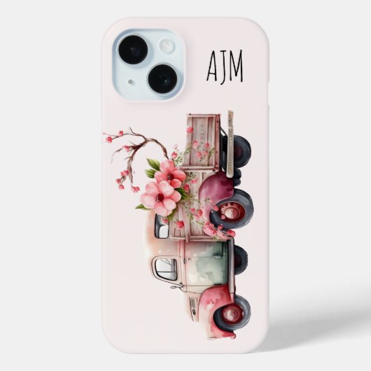 Roze Boerenwagen Case-Mate iPhone Case (Achterkant)