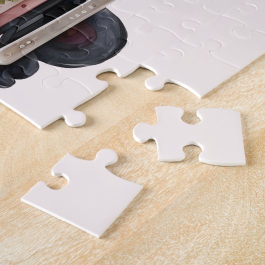 Roze  Boerenwagen Legpuzzel (Zijkant)