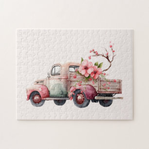 Roze Boerenwagen Legpuzzel