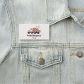 Roze  Boerenwagen Naamplaatje (In situ)