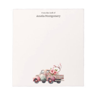 Roze  Boerenwagen Notitieblok