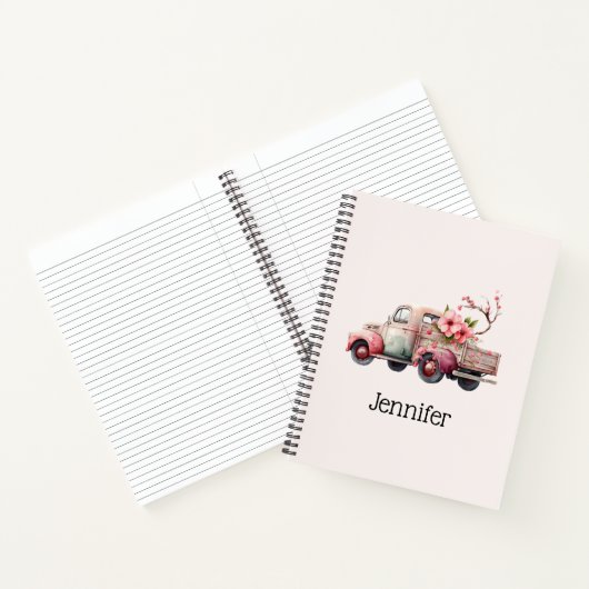 Roze Boerenwagen Notitieboek (Binnen)