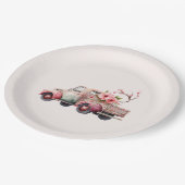 Roze  Boerenwagen Papieren Bordje (Gekanteld)