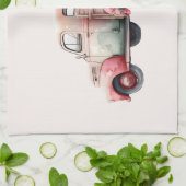 Roze Boerenwagen Theedoek (Gevouwen)