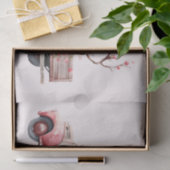 Roze  Boerenwagen Tissuepapier (Geschenk)