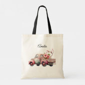 Roze  Boerenwagen Tote Bag (Achterkant)