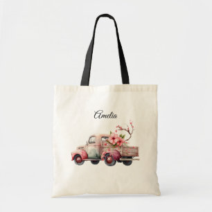 Roze  Boerenwagen Tote Bag