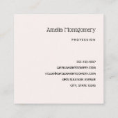 Roze Boerenwagen Vierkante Visitekaartje (Achterkant)